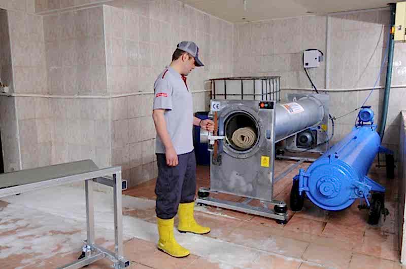  Kurutma makinasında %95 suyu nemi arındırılmış şekilde kurutuyoruz 